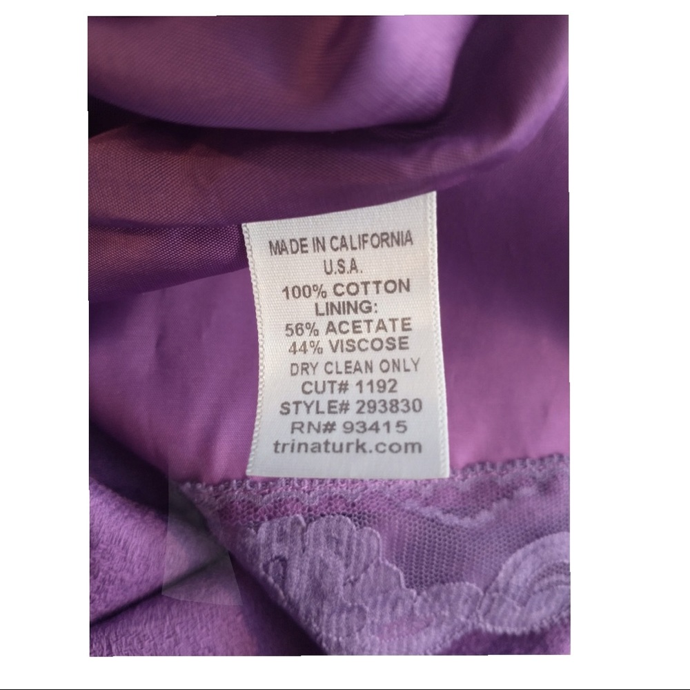 Trina Turk Purple Sleeveless Sheath Dress - Picture 7 of 7